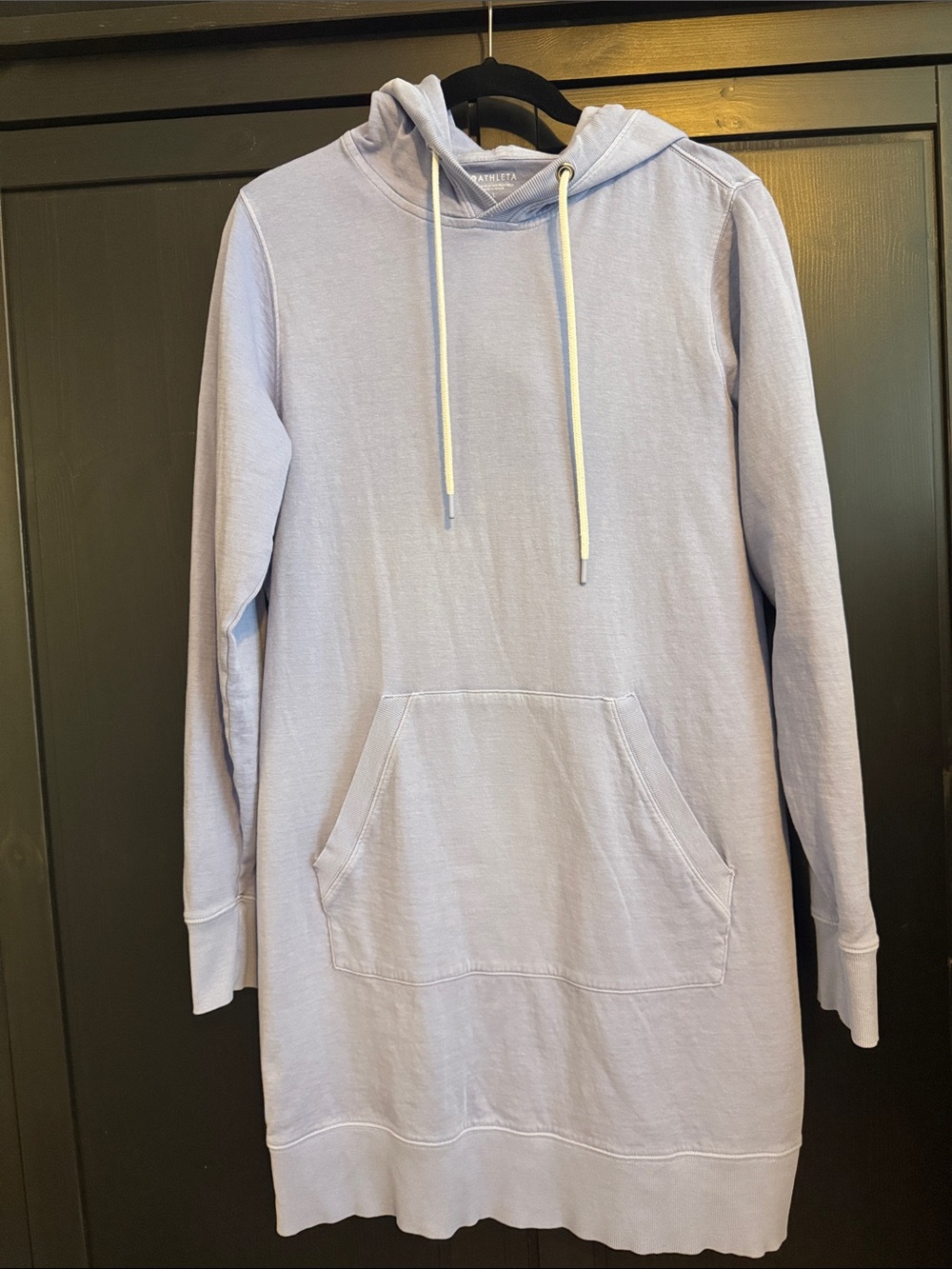 Athleta Light Lavender Hooded Sweatshirt Dress